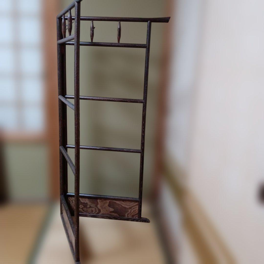 【昭和レトロ】衣桁　着物かけ　木製　フック付き　服かけ