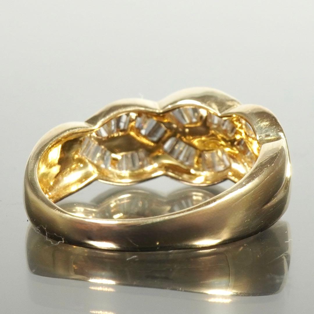 ダイヤ リング テーパー ダイヤモンド 1.00ct 指輪 K18 1ct