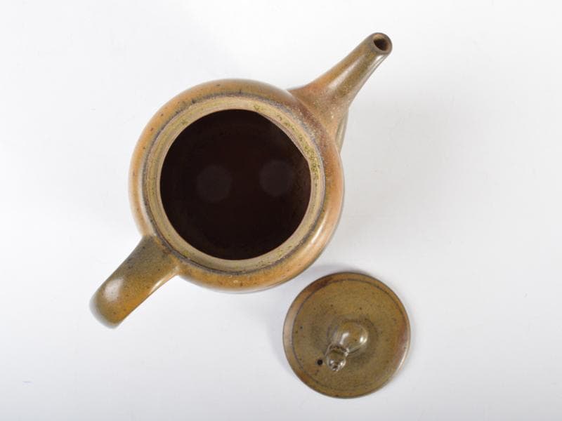 中国　 茶葉末釉 　蕎麦釉瓢箪摘み　急須　茶壷　　M　R4549