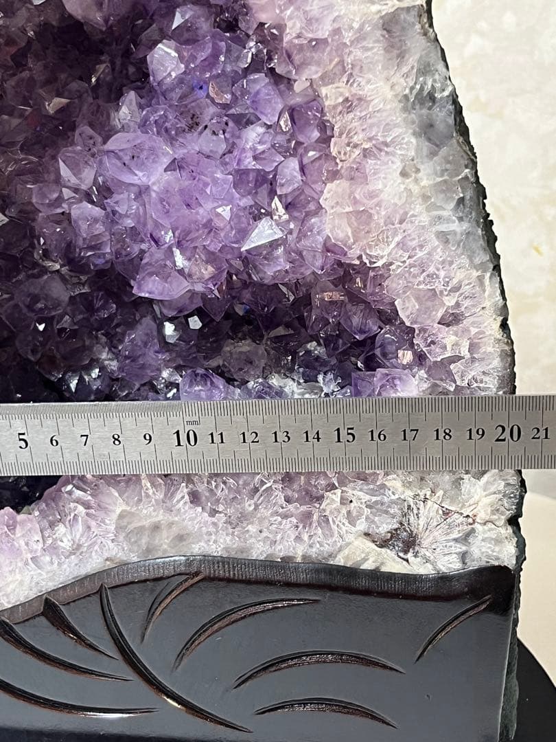 ブラジル産　アメジストクラスター 約14.54Kg 高さ台座込み約52cm