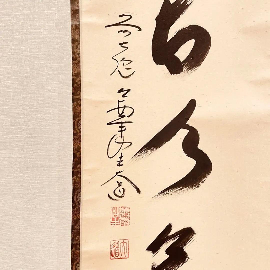 2948西垣大道 「松無古今色」 共箱 肉筆 紙本 掛軸 大徳寺