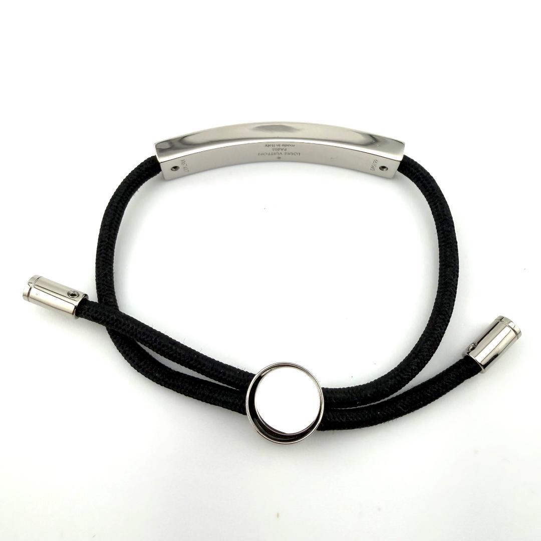 ルイヴィトン M67417 ブラスレ LVスペース メンズ ブレスレット 黒