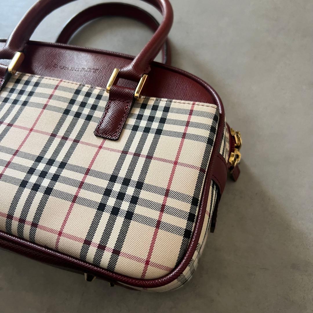 【未使用】 BURBERRY バーバリー ノバチェック ハンド バッグ ボストン