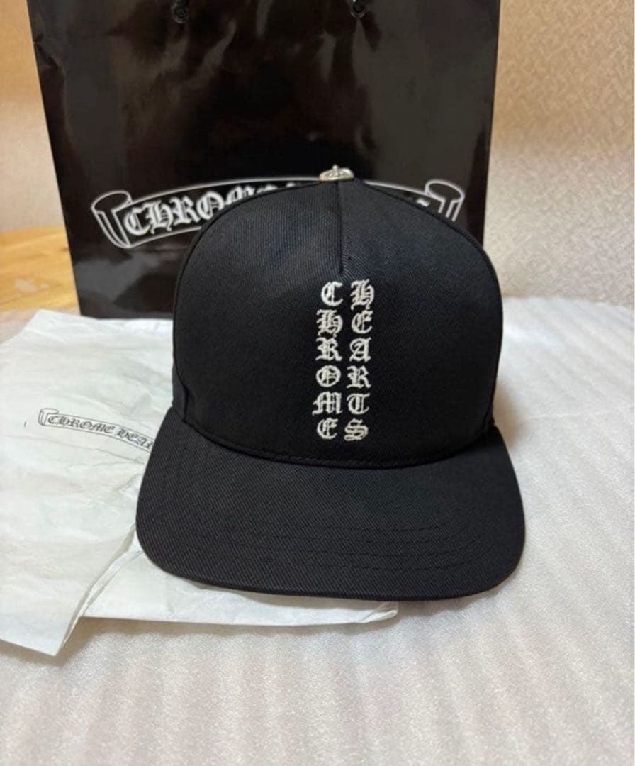 【国内正規品】クロムハーツキャップ　バーティカルロゴ　正規品　ブラック