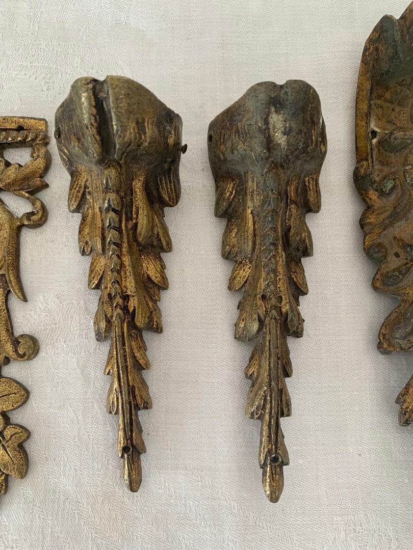 フランスアンティーク　装飾パーツ　金属製　まとめ売り　ブロカント