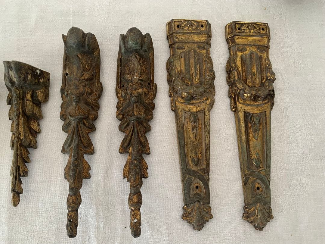 フランスアンティーク　装飾パーツ　金属製　まとめ売り　ブロカント