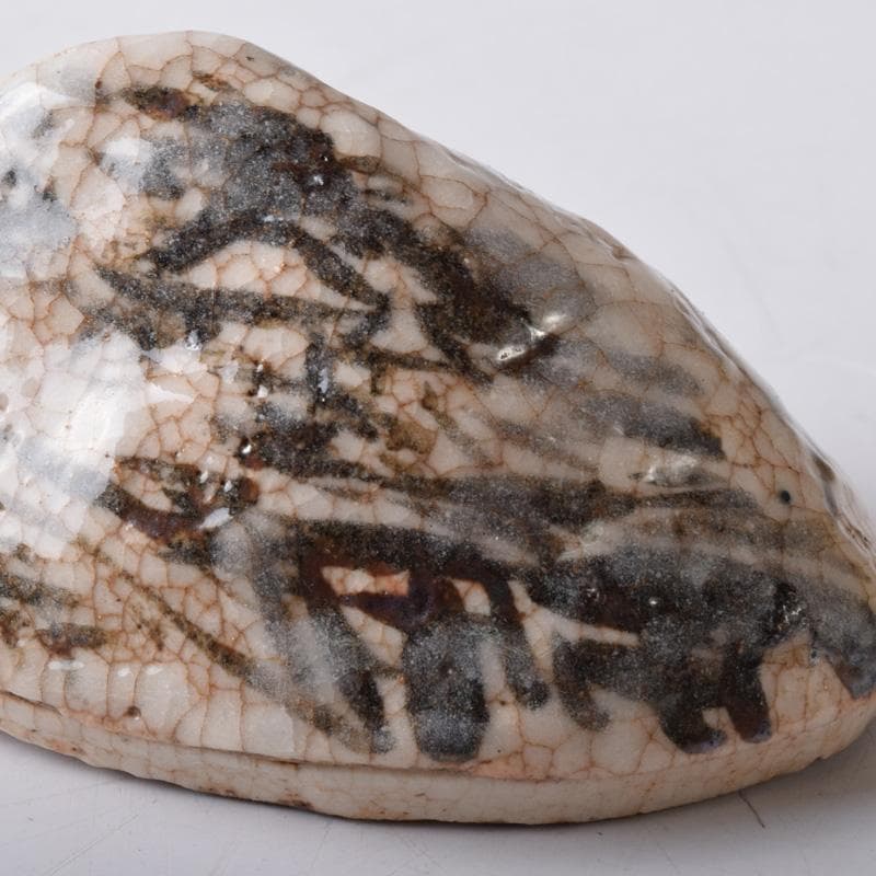 茶道具　瀬戸焼　葵窯　竹里庵　加藤春二作　小牧山　香合　共布共箱　V　7868