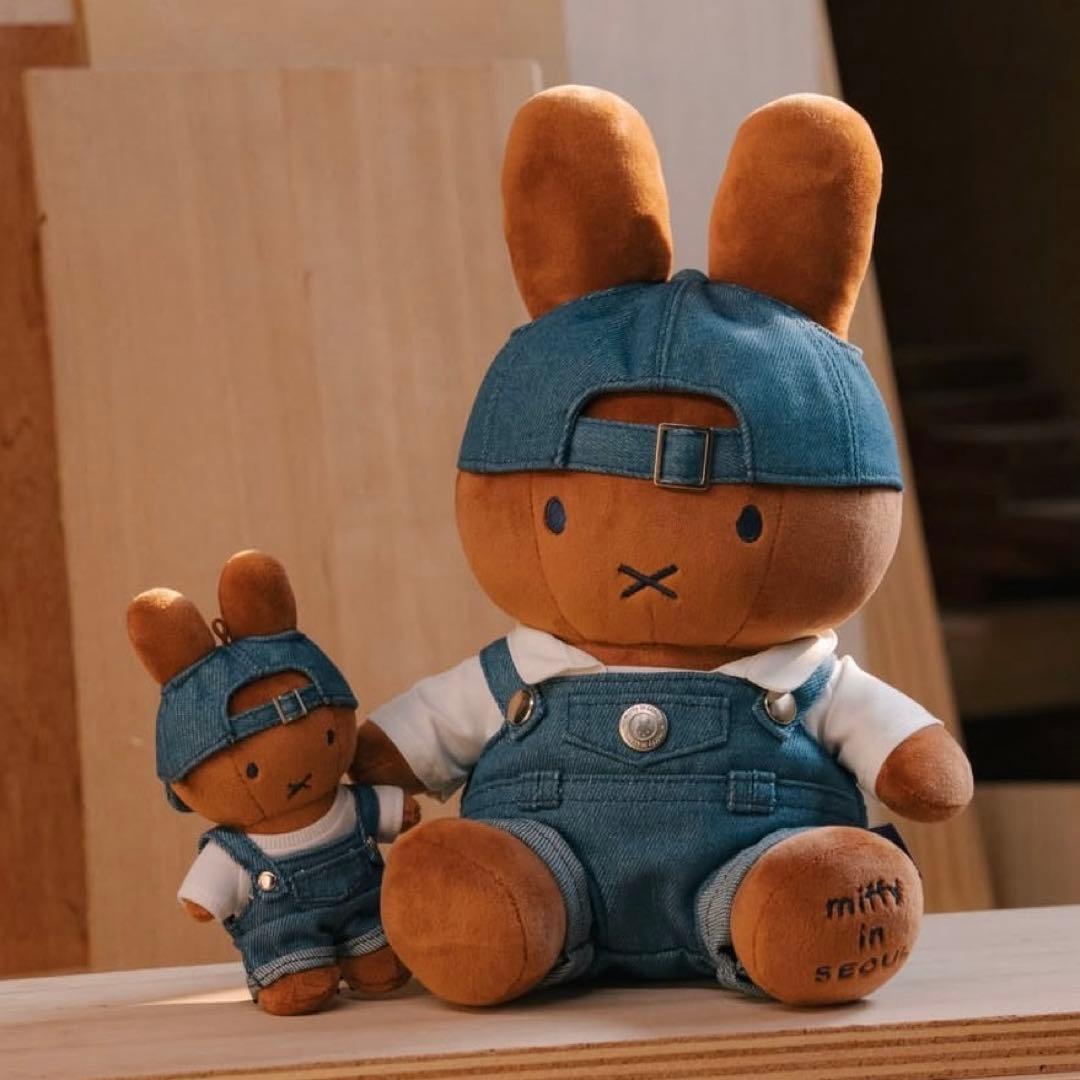 韓国 ソウル ソンス 聖水 限定 ミッフィー デニム ぬいぐるみ 2点セット
