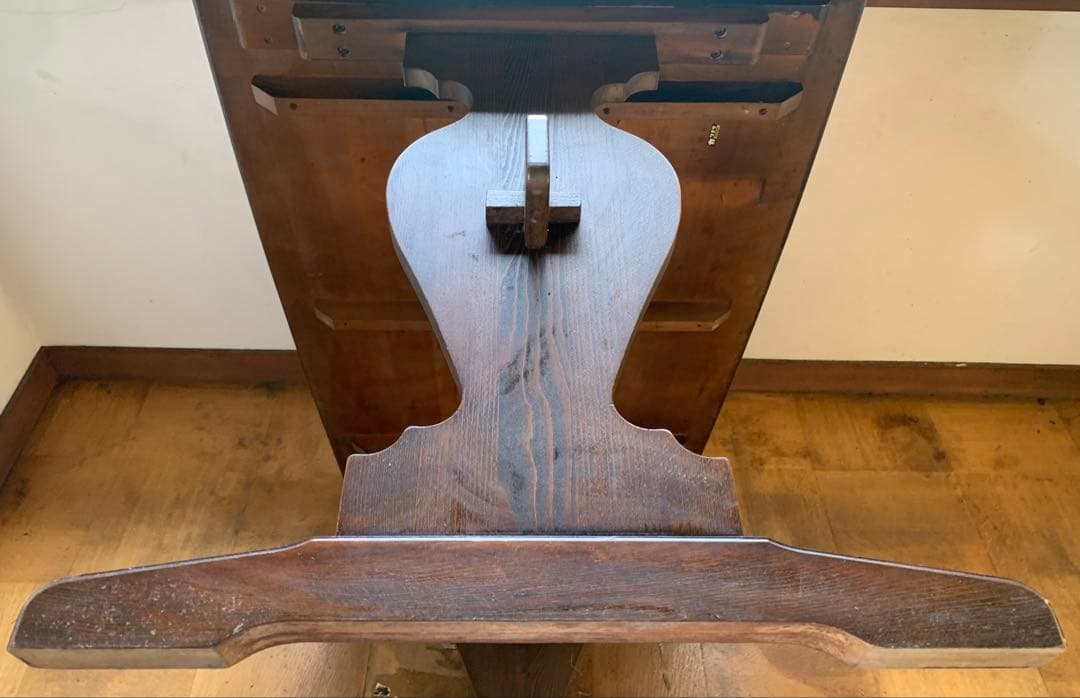 アンティーク ブラウン ダイニングテーブル 食卓 昭和 カリモク家具