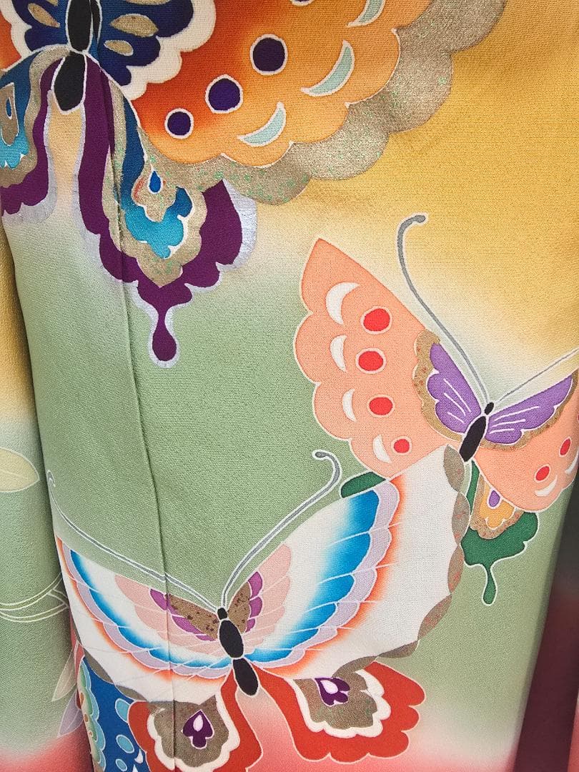 七五三　7歳　正絹　ちりめん　着物　セット　女の子 *c46