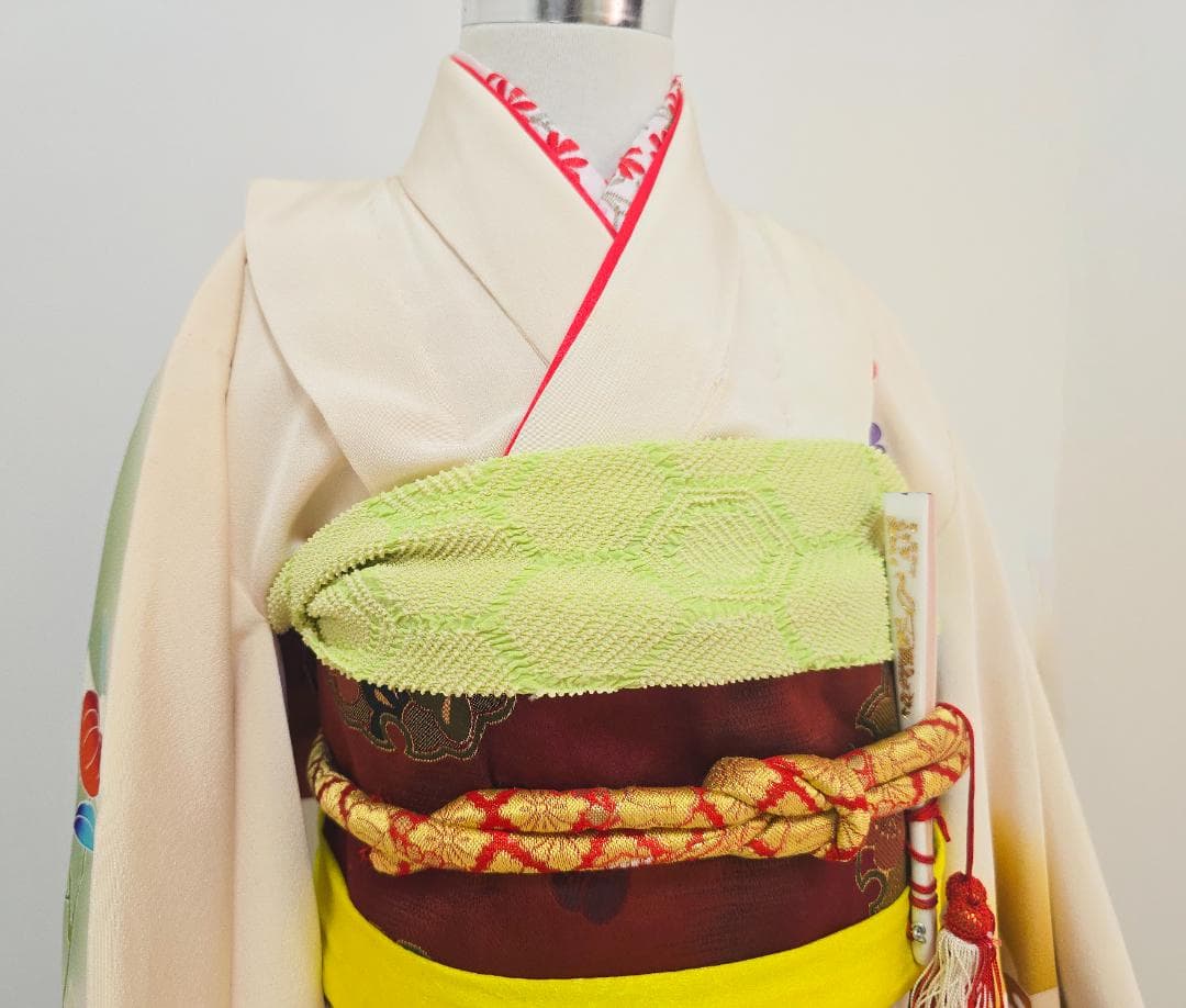 七五三　7歳　正絹　ちりめん　着物　セット　女の子 *c46