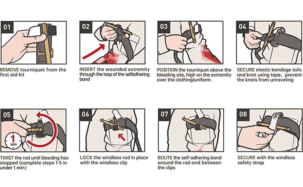 新品実物 米国FDA認証 RHINO TACTICAL 止血帯セット 自衛隊迷彩