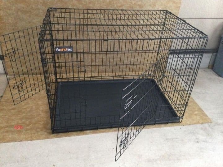 ペットケージ折り畳み式持ち手付き107x70x77.5cm室内外兼用 トレー付き