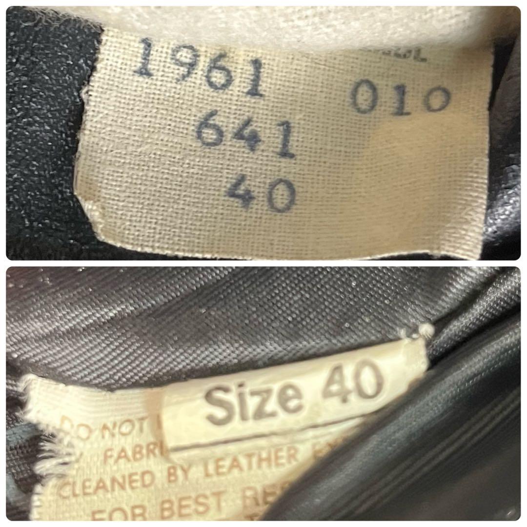 【米国製】schott シングルライダース レザー 40size 641 黒