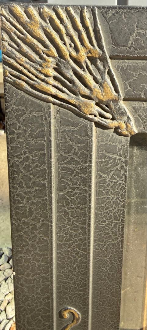 6Pサイズ アンティーク調黒い装飾的な額縁 前面ガラス＆黄色袋＆供箱付き1/6