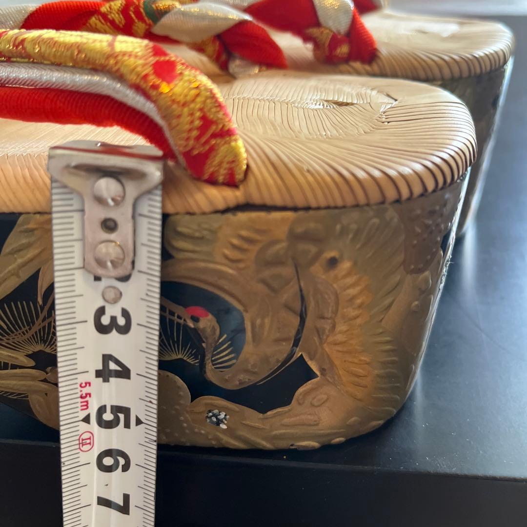 七五三　高級黒地塗り　ぽっくり　鈴付き