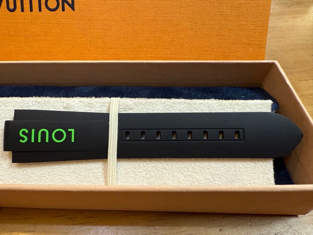 Louis Vuitton ラバーベルト ブラック/グリーン