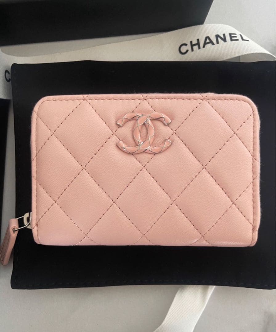 【SALE】CHANEL カードケース ピンク 新品 ミニ財布 箱付き