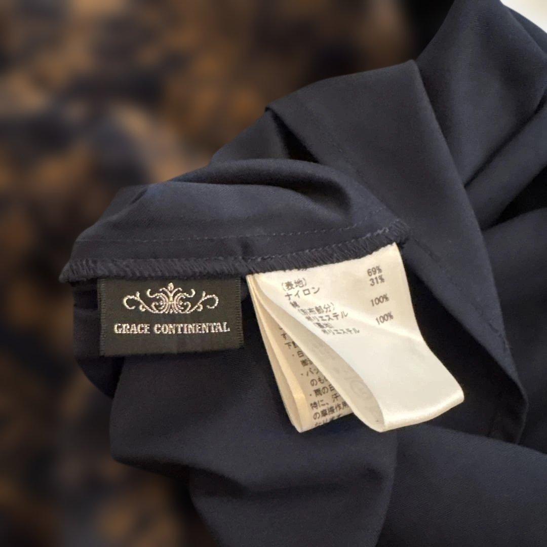 ネイビーゴールド花柄レースドレス