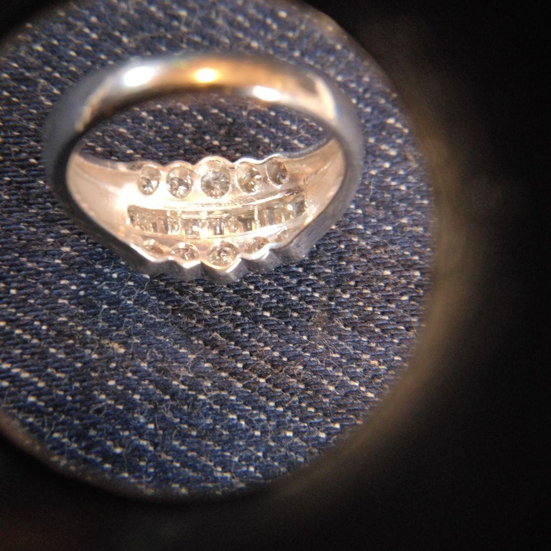 エレガント Pt900 リング ダイヤモンド　中古品