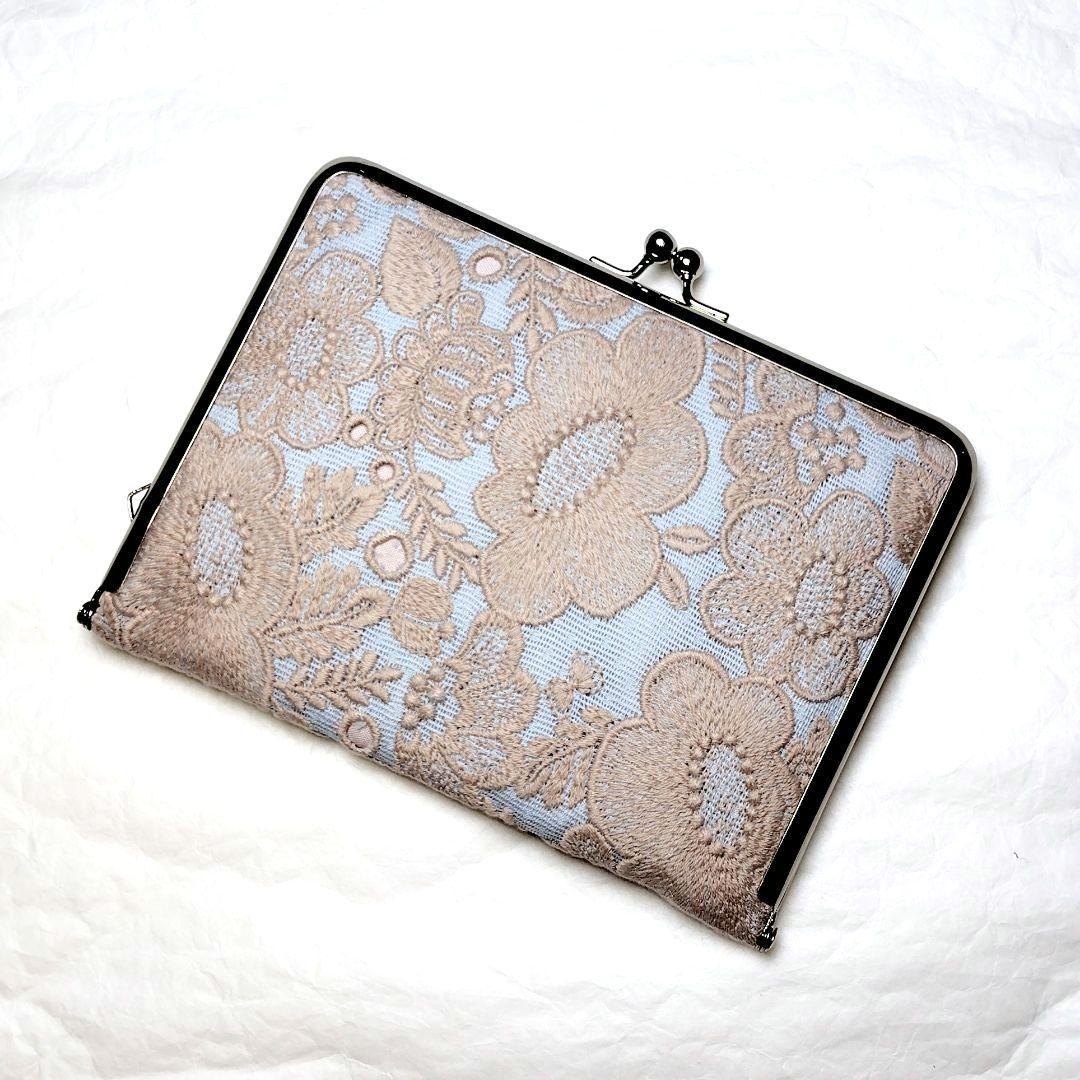 【専用】ミナペルホネン　ハンドメイド　がま口マルチケース　light blue
