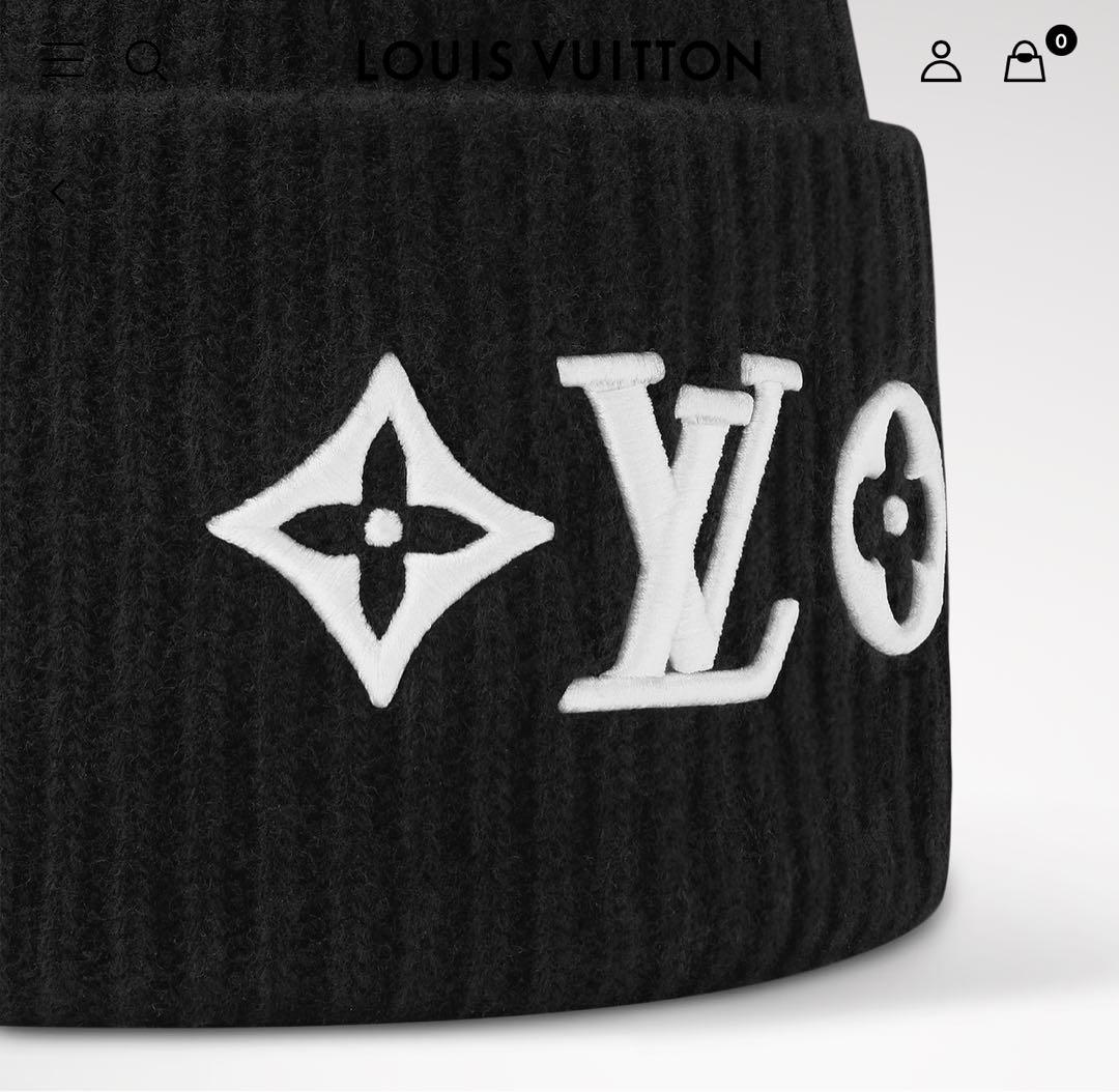 tLOUIS VUITTON ブラック ビーニー M77872