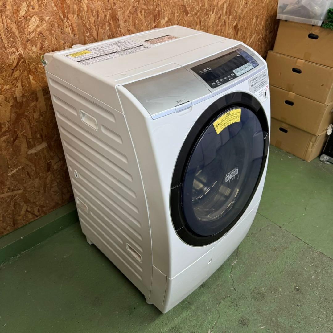 300 日立ドラム式洗濯機　大人気乾燥付きモデル　11/6キロ　左開き　小型