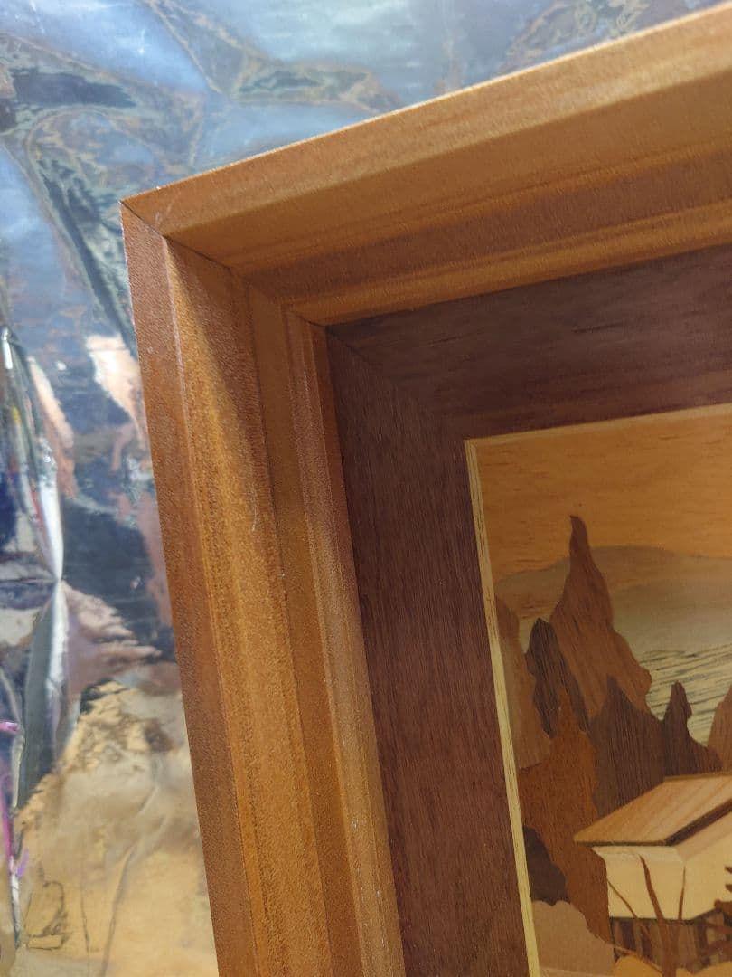 【日本の旅情シリーズ】 「飯豊の秋」 マーケタリー・木目象嵌 No.7