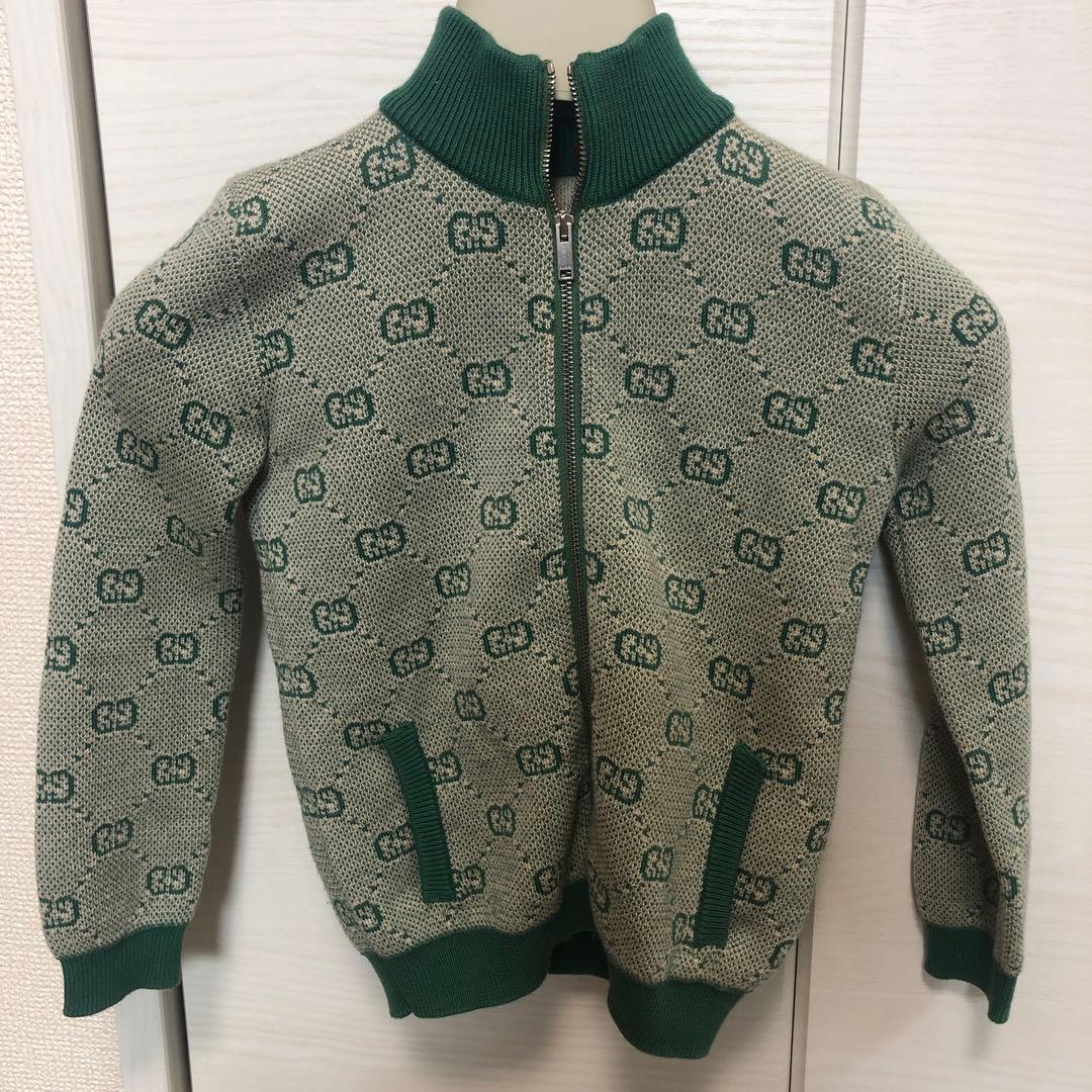 GUCCI ジップアップジャケット 24m グリーン系