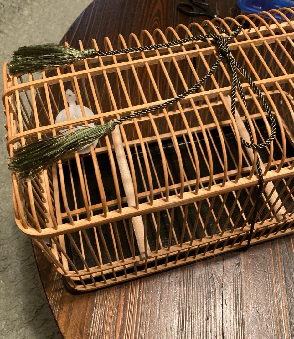インテリアに如何？　大名籠①　メジロ籠　37Ｘ26Ｘ19