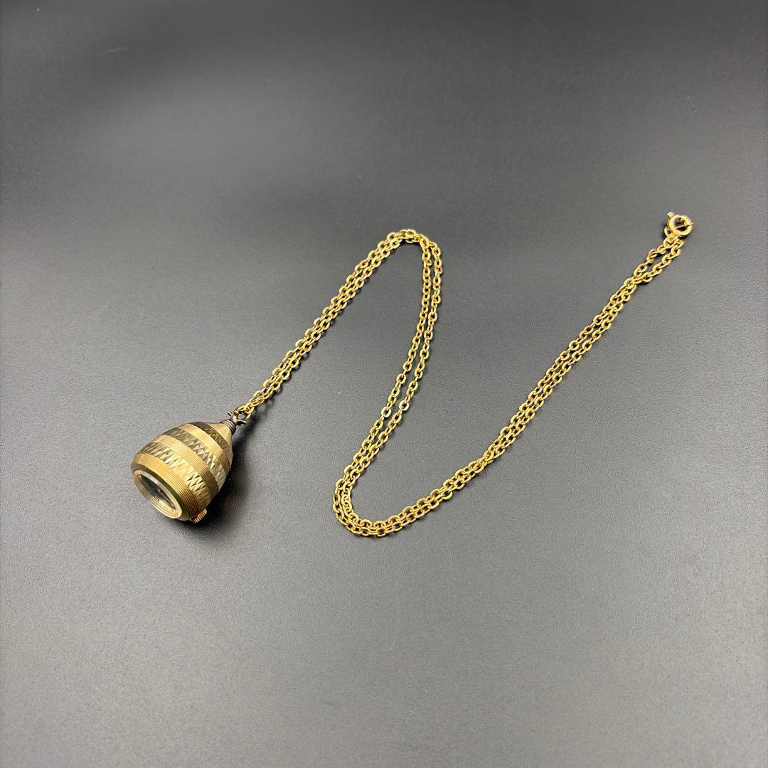 希少 SEIKO / セイコー 手巻き ペンダントウォッチ ゴールド×グリーン