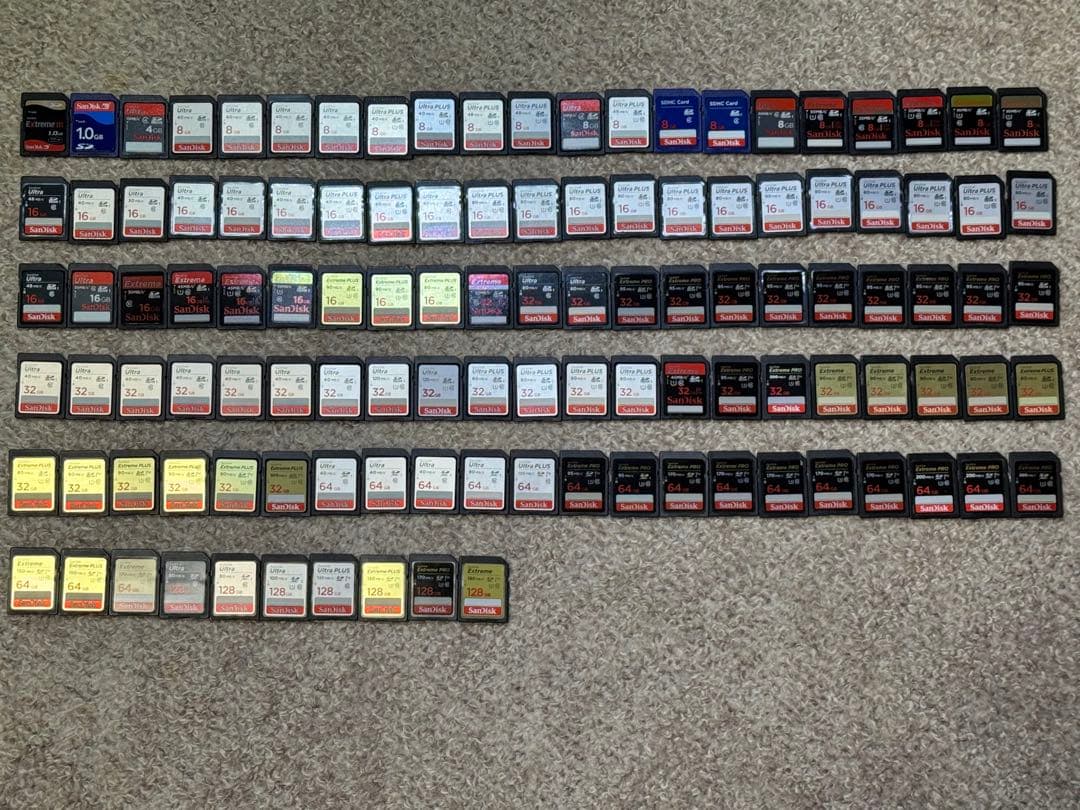 SDカード （SanDisk 115枚）