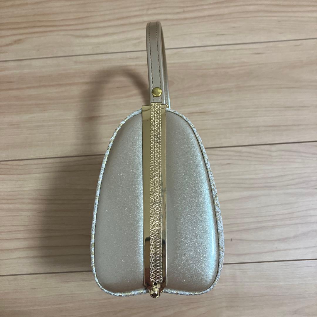 【まとめ売り】和装用バッグと草履セット 金色系