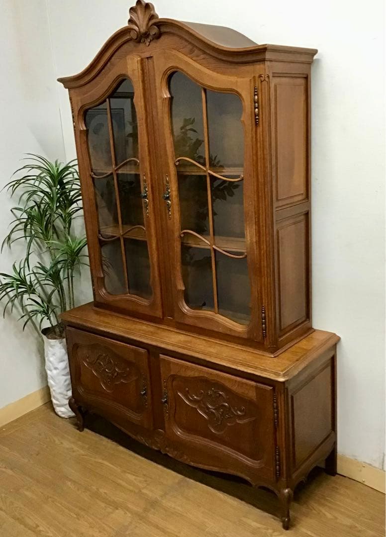 管37☆フランス製☆仏蘭西☆アンティーク☆ガラスキャビネット