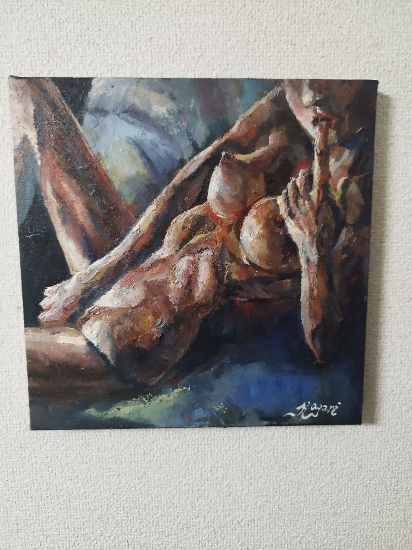 S3 油彩画 『艶舞焔影』 アート 原画 一点物 インテリア