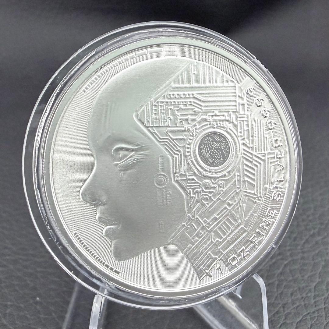 銀貨 チャド AI(人工知能) 純銀 1オンス 1oz 特殊枠付き 3万枚限定
