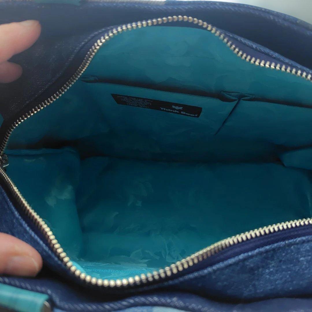 連休価格新品Think Beeパッチワークデニムハンドバッグ