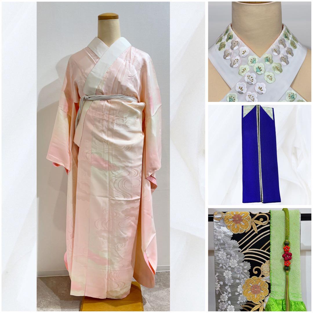 振袖フルセット　7点セット　赤　長襦袢付き　成人式　前撮り　f3