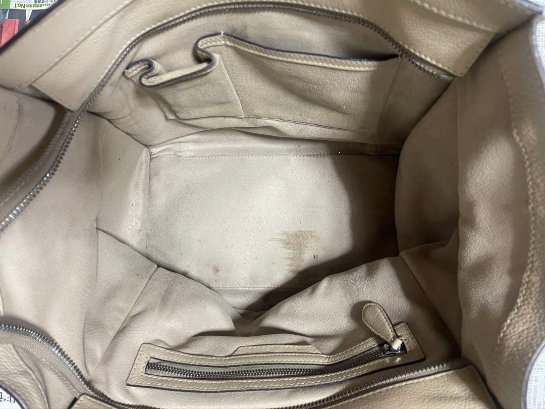 CELINE ラゲージミニ ハンドバッグ ベージュ 大容量　A4可能