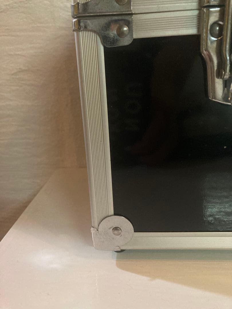 7インチ　アルミ製　レコードケース 黒　ハードケース