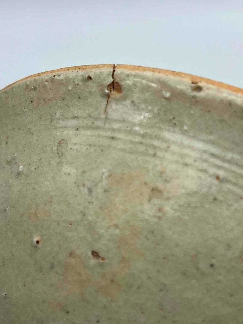 北宋時代　定窯　白釉模印花文茶碗　青磁　【旧家蔵出し】　影青(D-92)