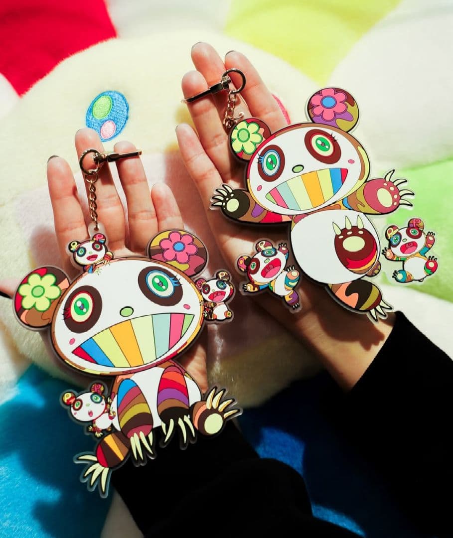 新作★２種セット★　村上隆　パンダ　ラバーキーリング　カイカイキキ