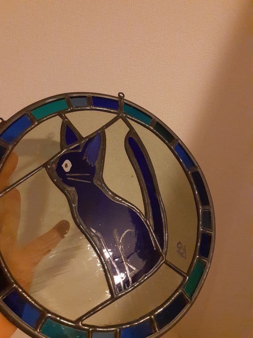 ★ジブリ美術館限定　魔女の宅急便　ジジ　ステンドグラス　黒猫ジジ　1点物