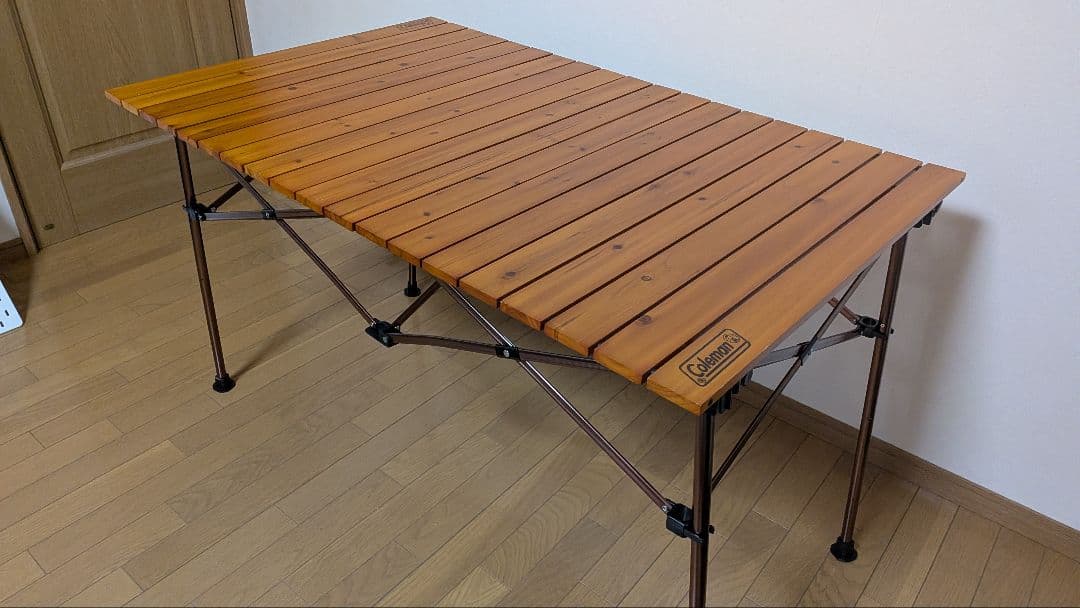 Coleman ナチュラルウッドロールテーブル