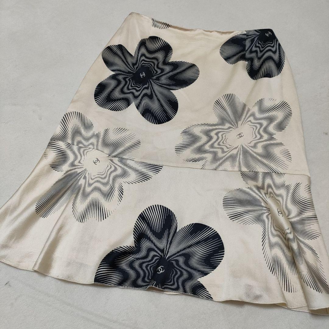 美品！シャネル　シルク　スカート　CHANEL　38