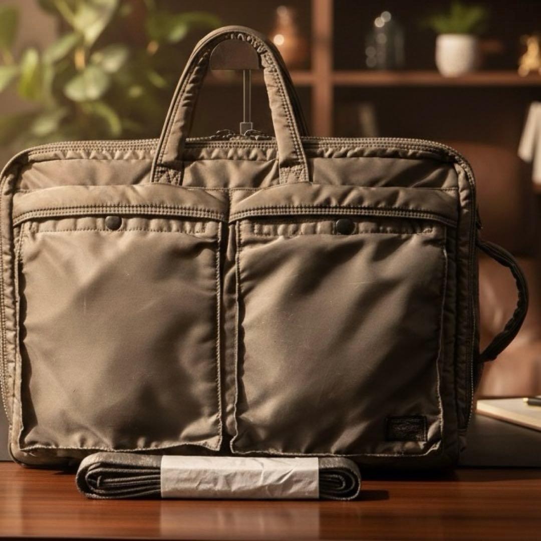 廃盤品✨ポーター タンカー ビジネスバッグ リュック2層3way シルバーグレー