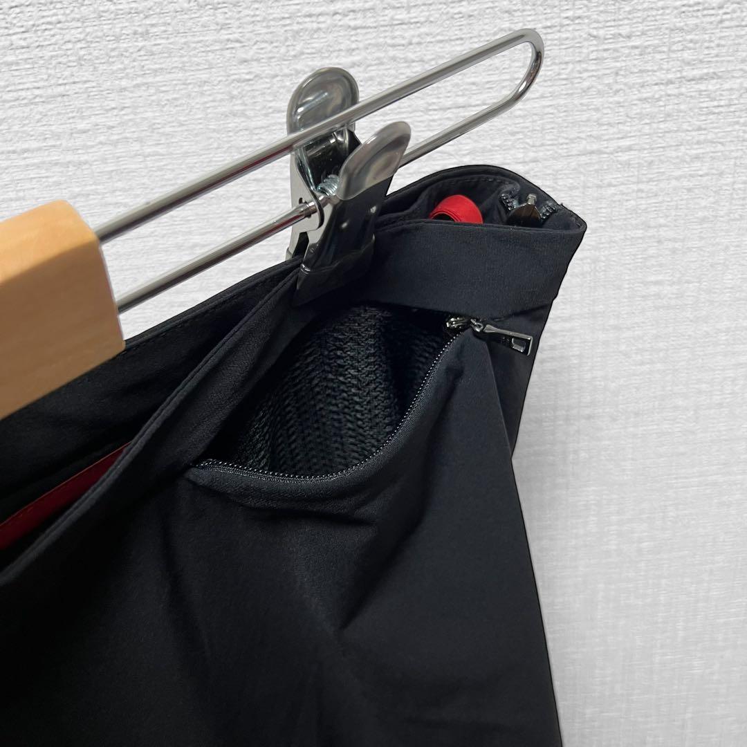 PRADA プラダスポーツ ナイロン フレアスカート 膝丈 黒 ポケット 40