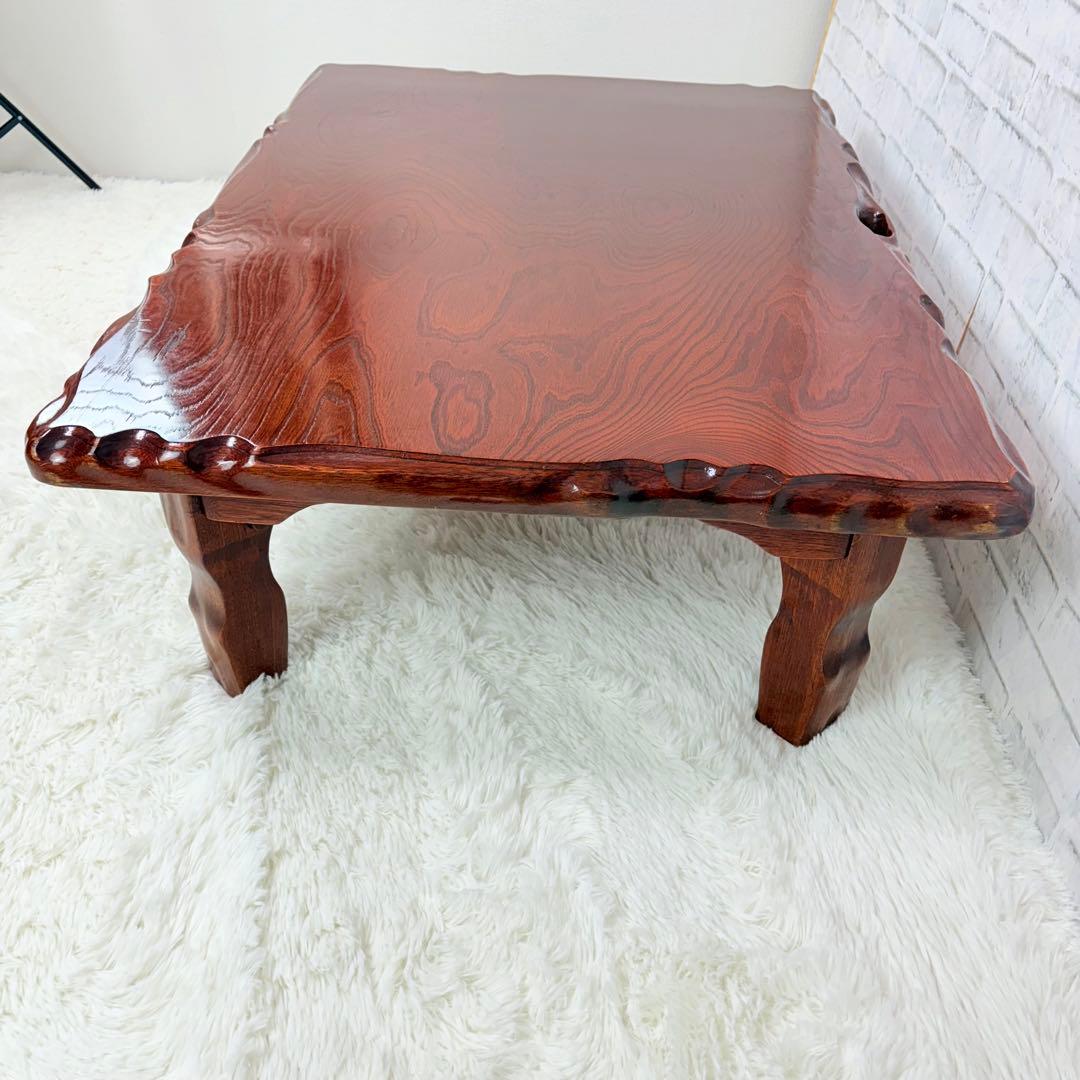 座卓 ローテーブル 木製 長方形 家具 和風 ダークブラウン 折りたたみ