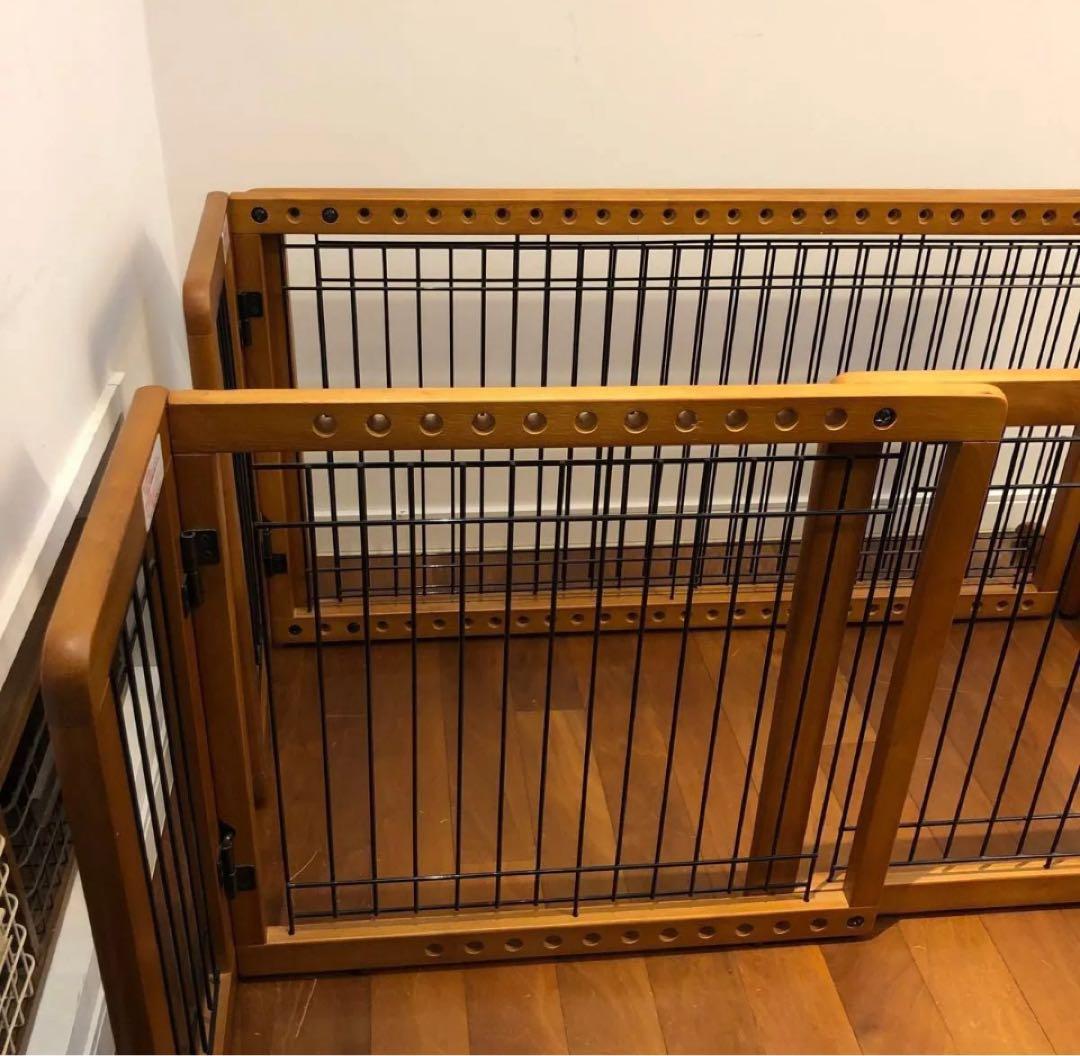 Richell ペット用木製おくだけゲート レギュラー/ワイド　2台セット