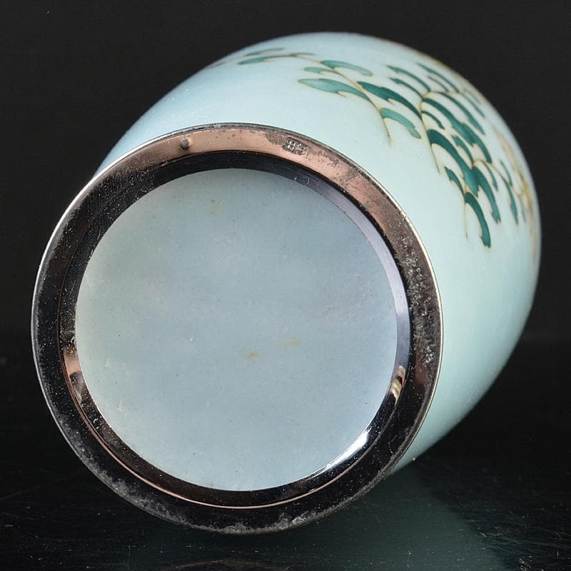 七宝焼　田村七宝工芸　花文瓶　M　R7526